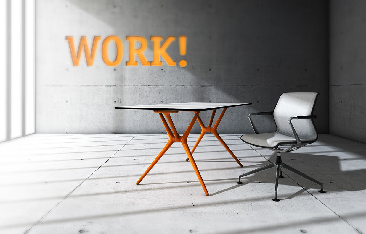 3D-Visualisierung einer Büroumgebung