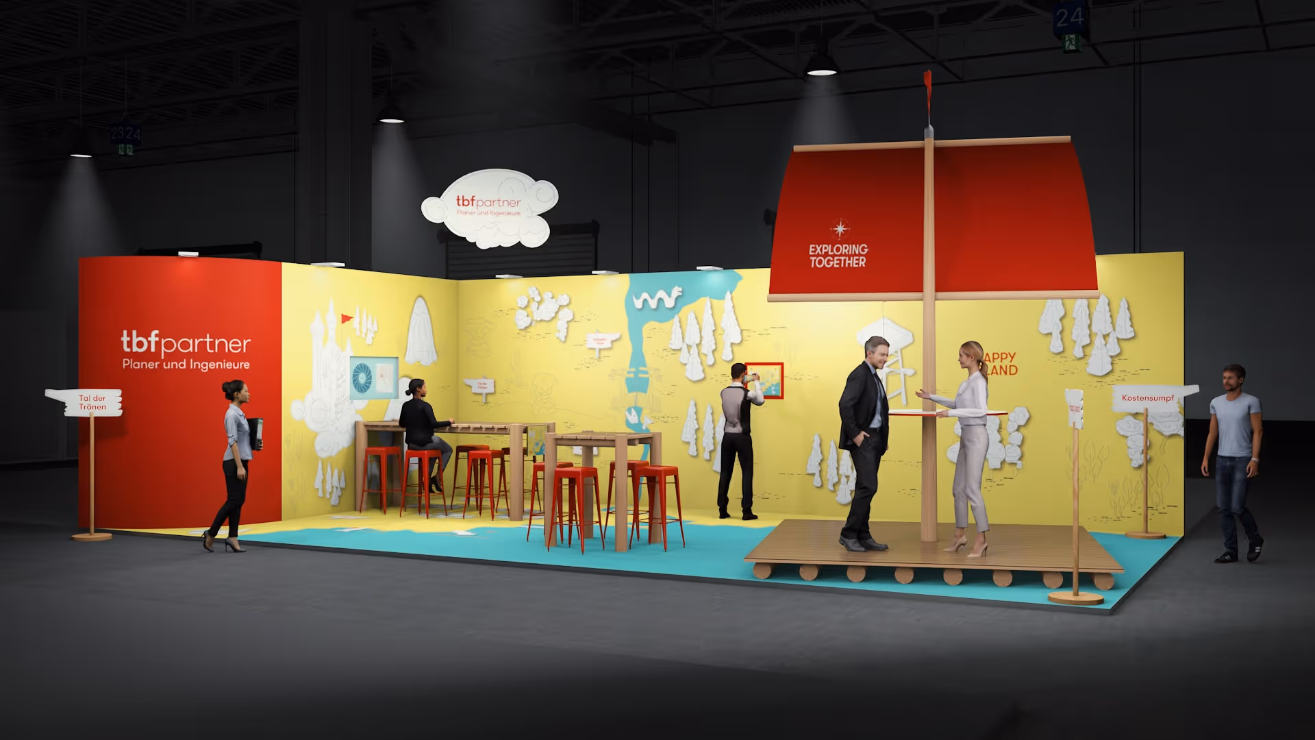 3D-Visualisierung Messestandkonzept