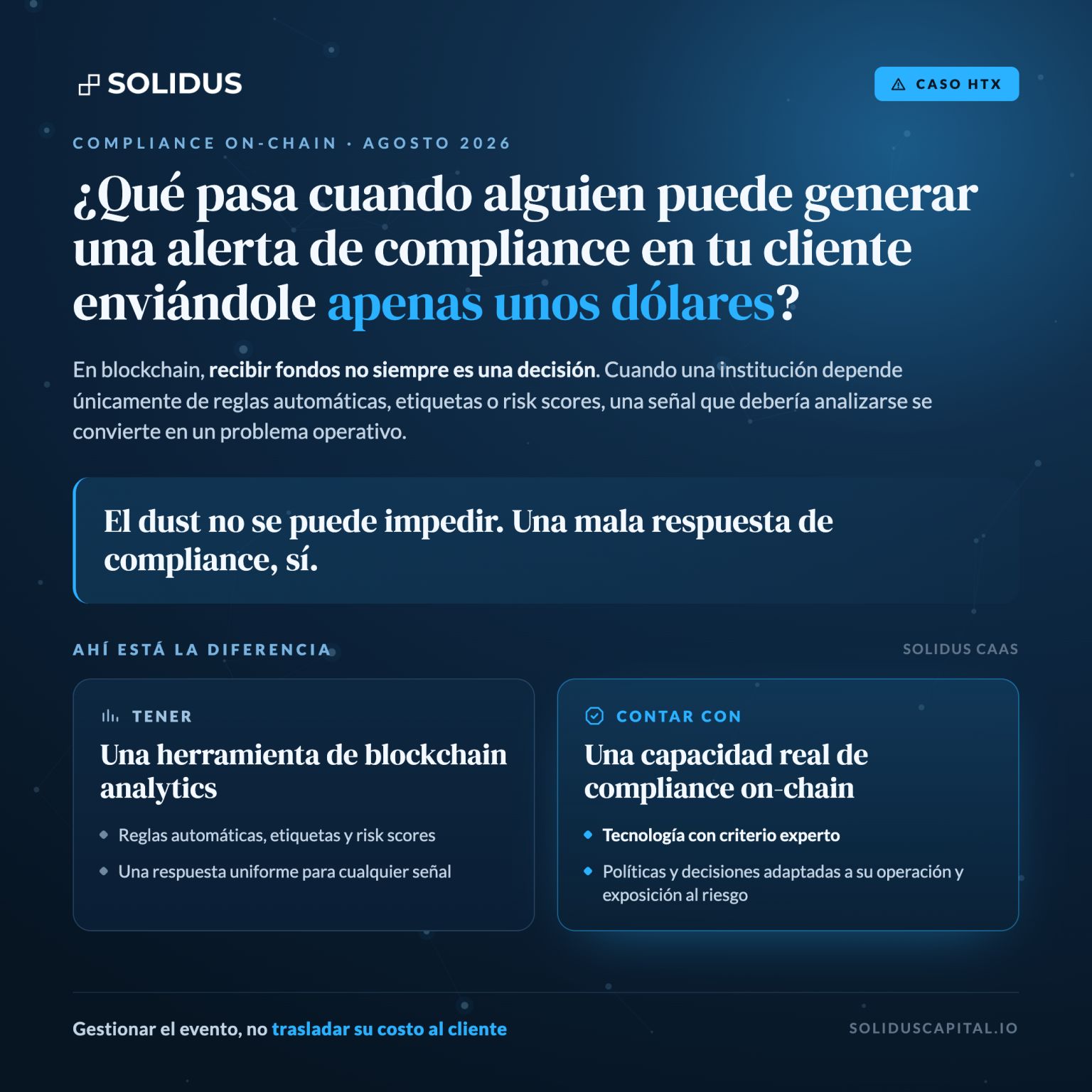 Recibir 5 USDT no debería congelar a tu cliente