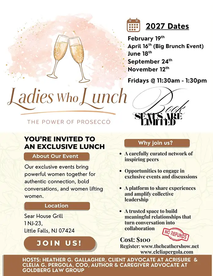 Ladies Who Lunch Events Calendar