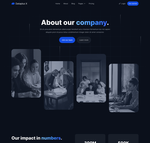Hero Strip - Dataplus X Webflow Template