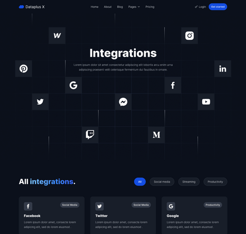 Hero Strip - Dataplus X Webflow Template