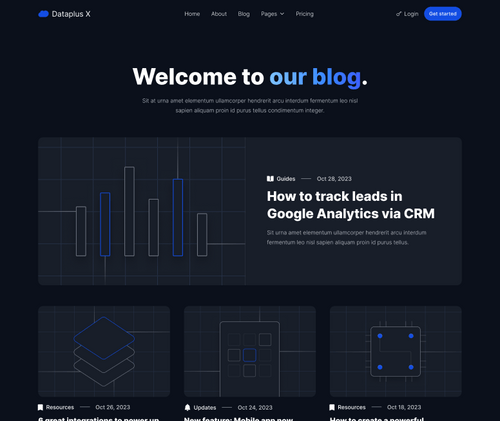 Blog V1 - Dataplus X Webflow Template