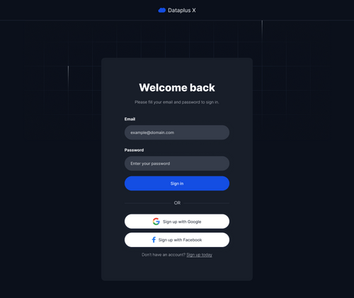 Sign In - Dataplus X Webflow Template