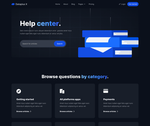 Help Center - Dataplus X Webflow Template