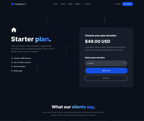 Landing Page - Dataplus X Webflow Template