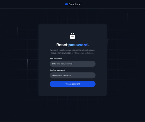Reset Password - Dataplus X Webflow Template