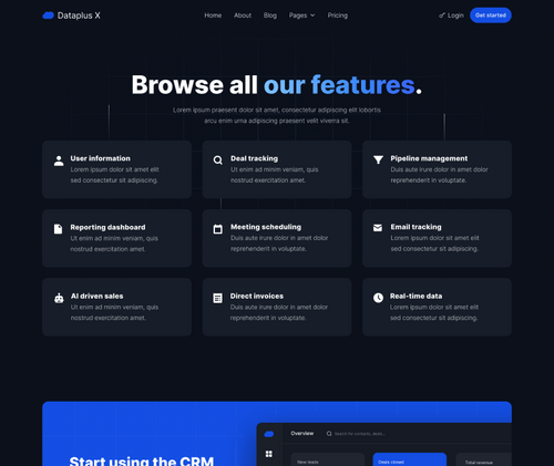 Features V2 - Dataplus X Webflow Template