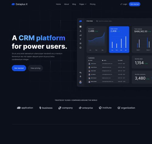 Home V2 Page - Dataplus X Webflow Template