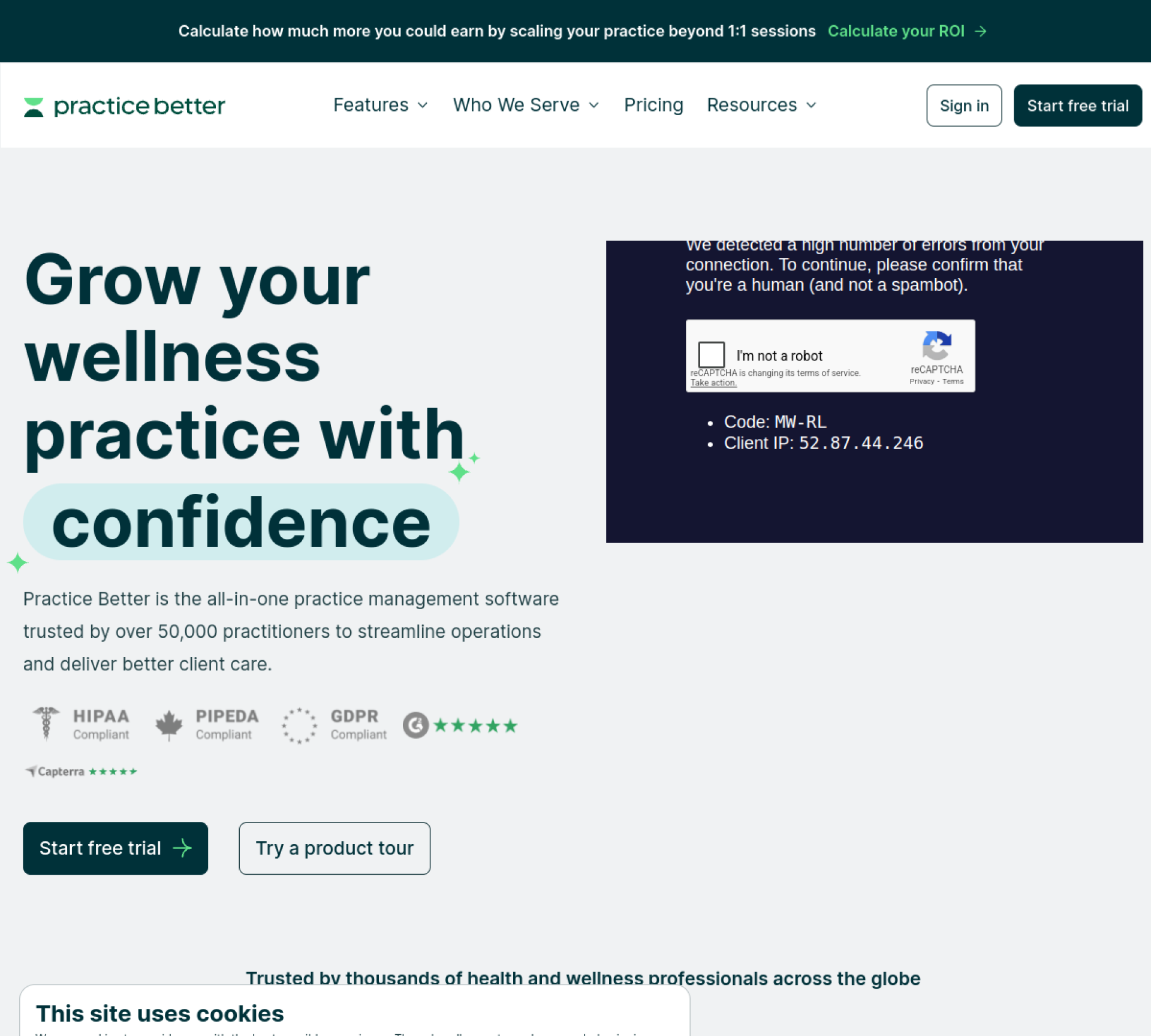 Practice Better screenshot