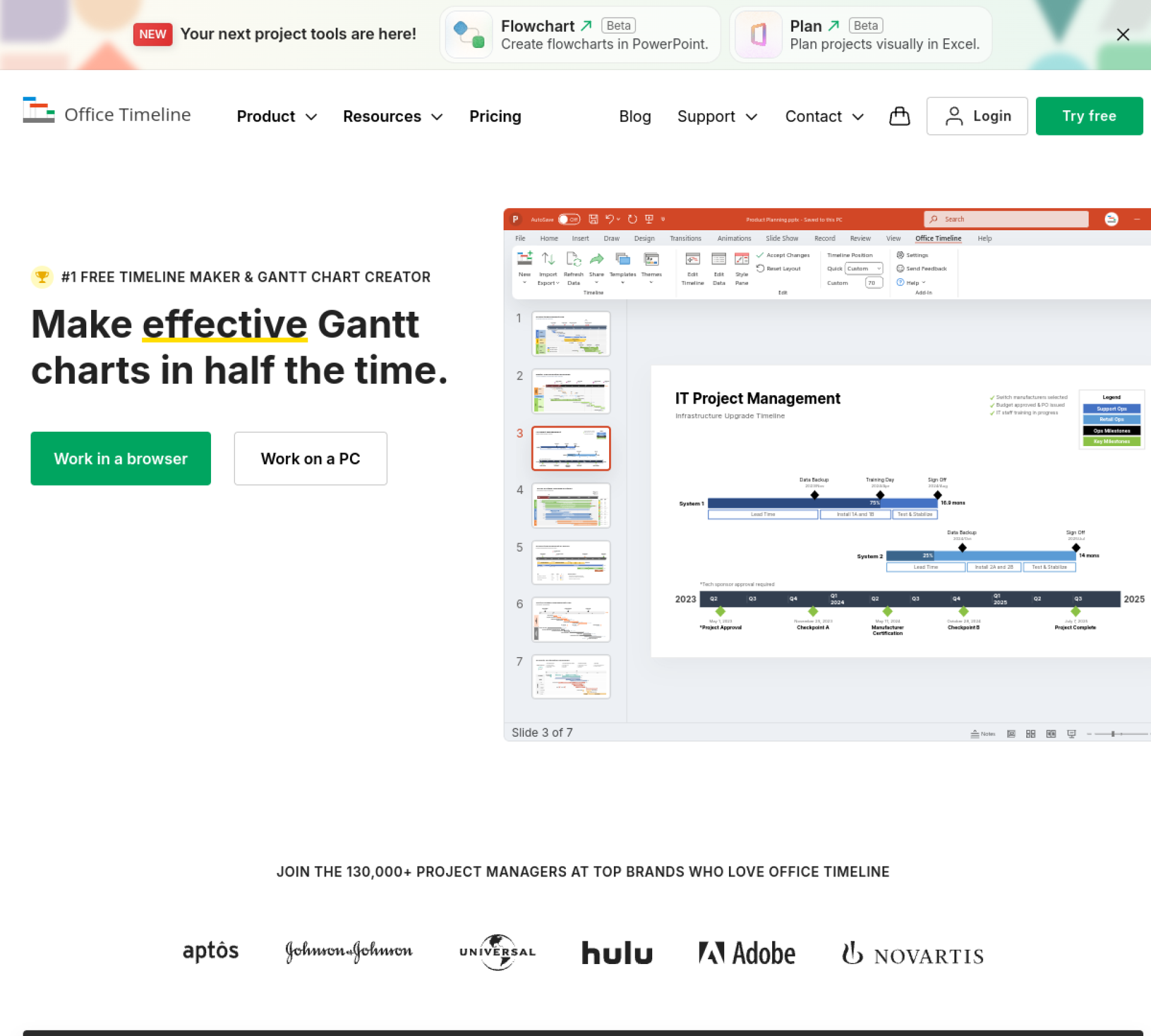 Office Timeline screenshot
