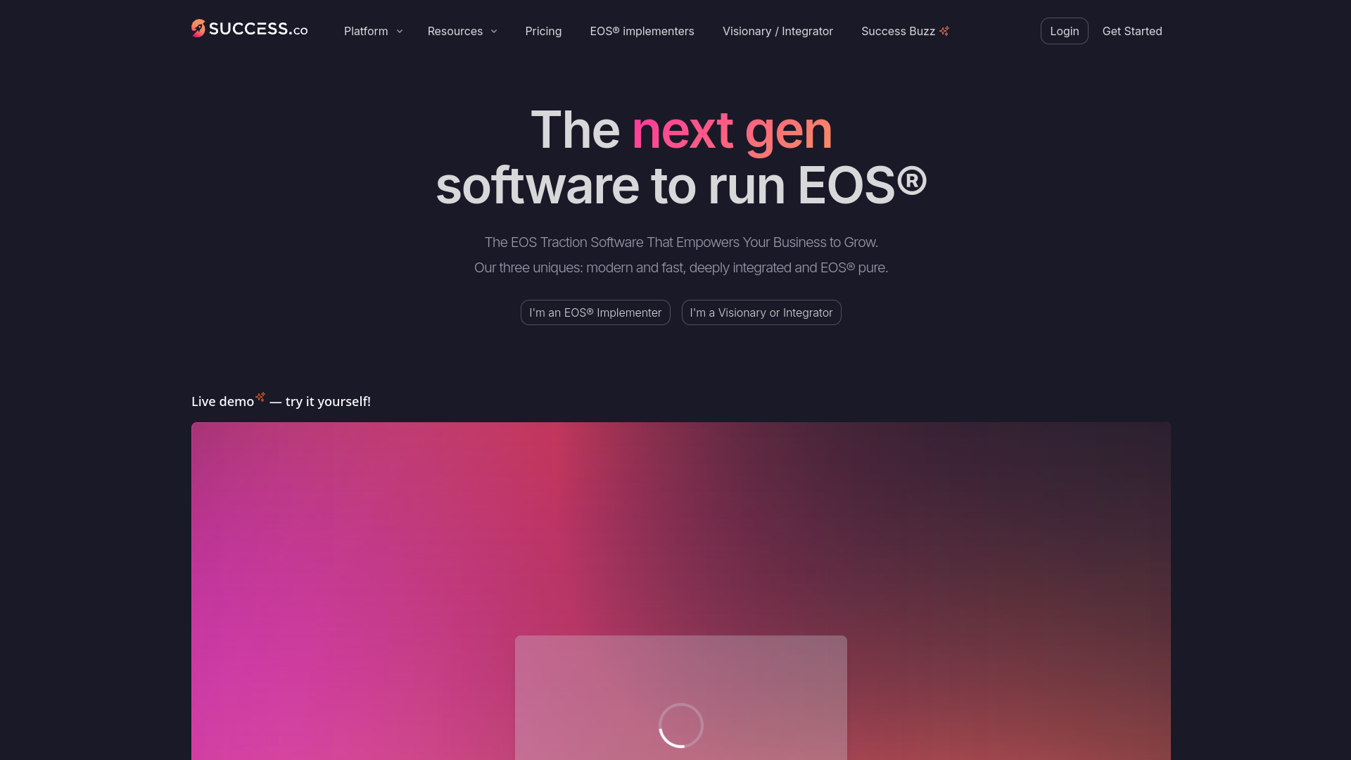 Success.co screenshot