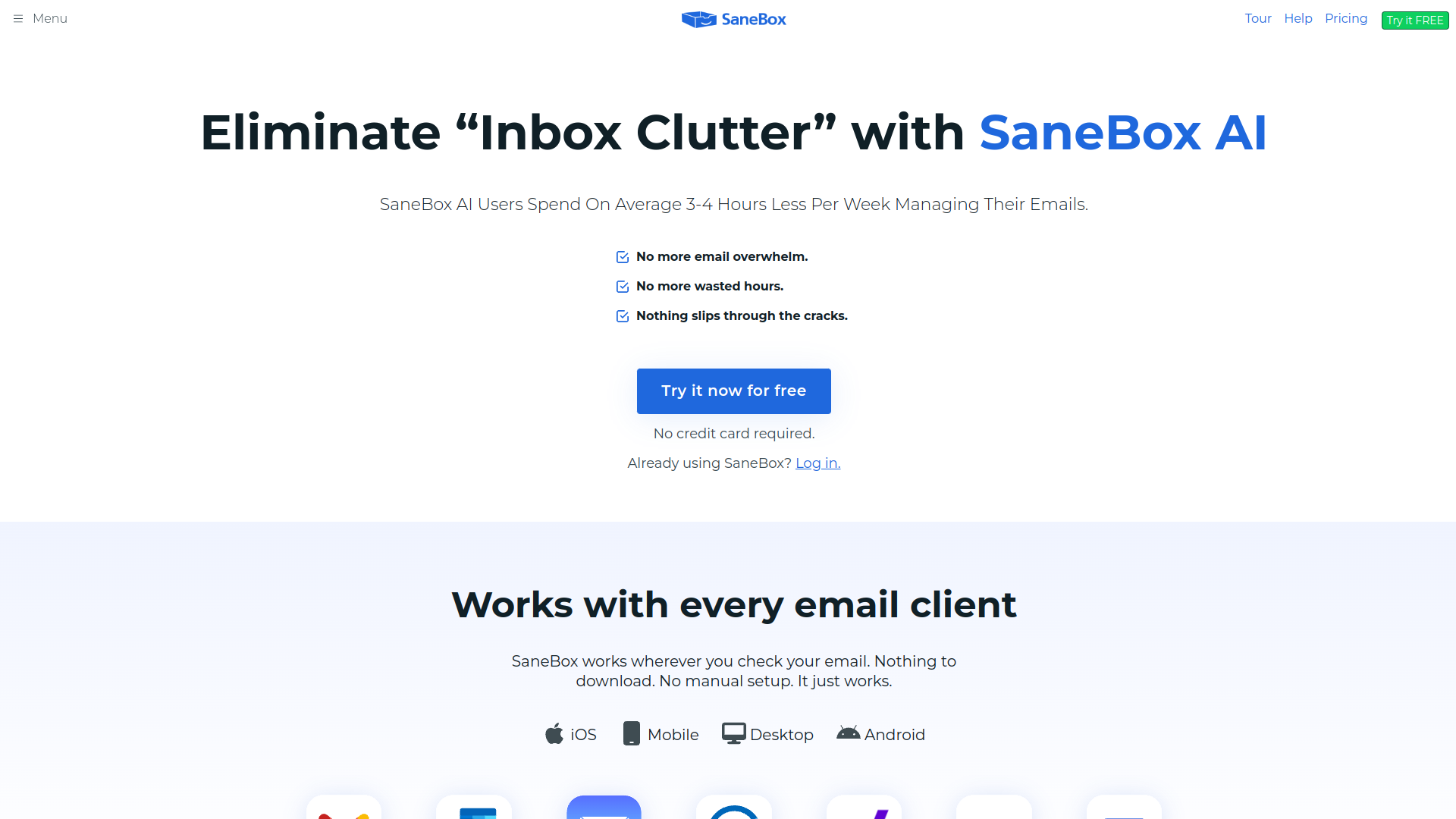 SaneBox screenshot
