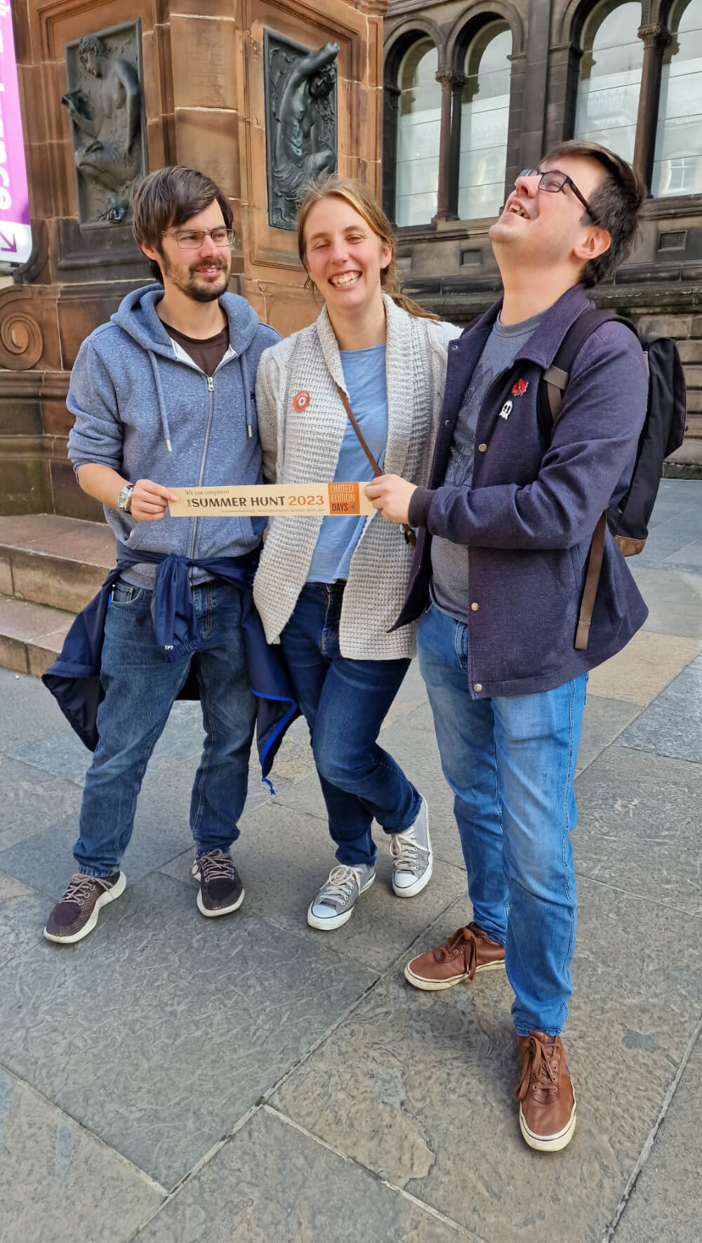 A group of three after finishing the hunt