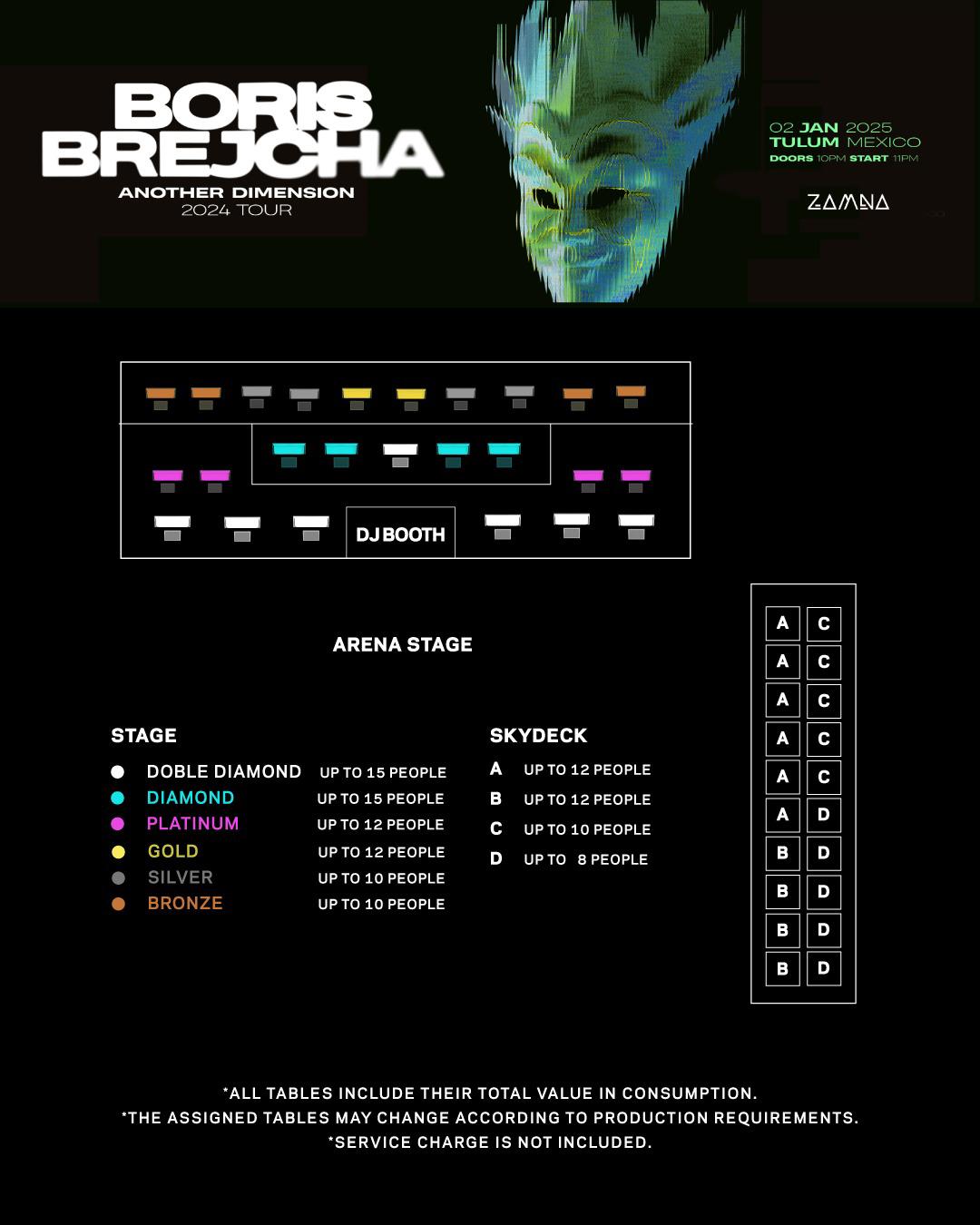 boris brejcha at zamna vip backstage table