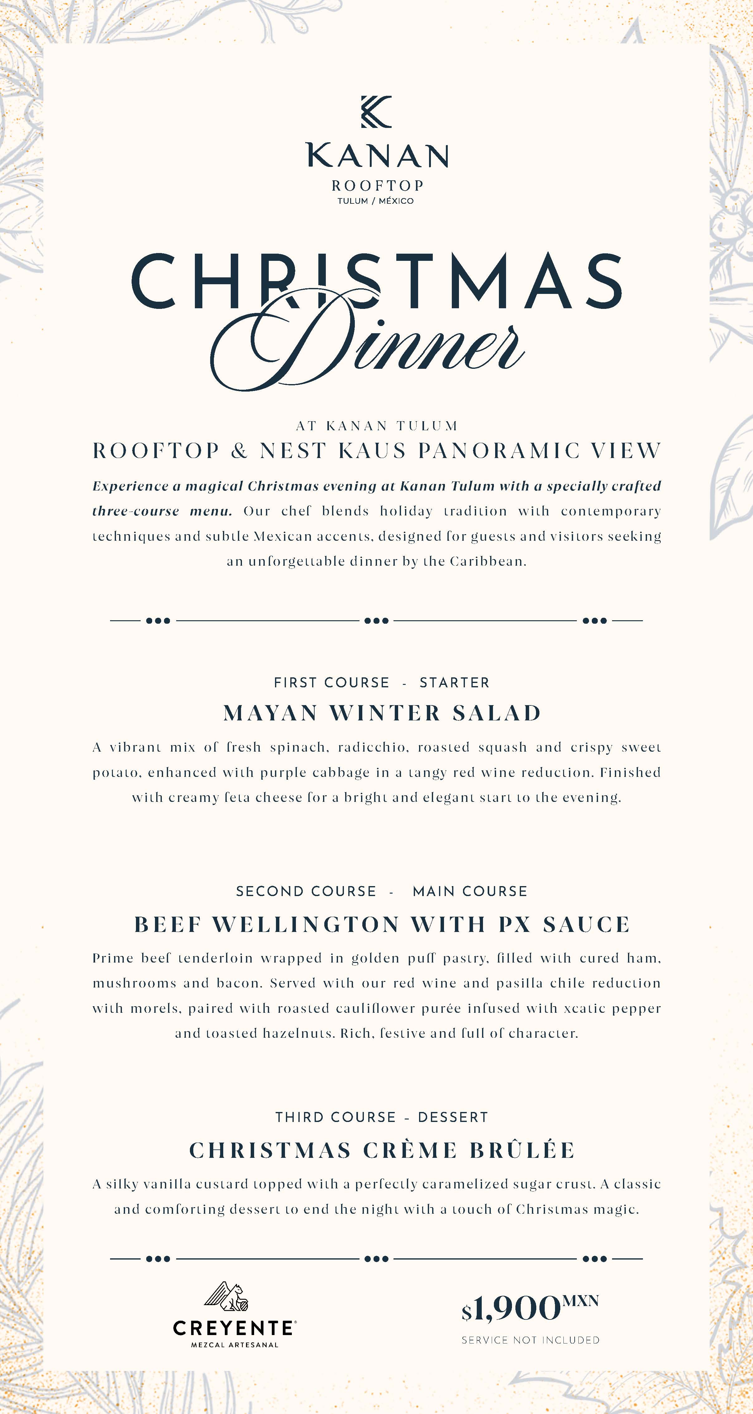 kanan christmas menu