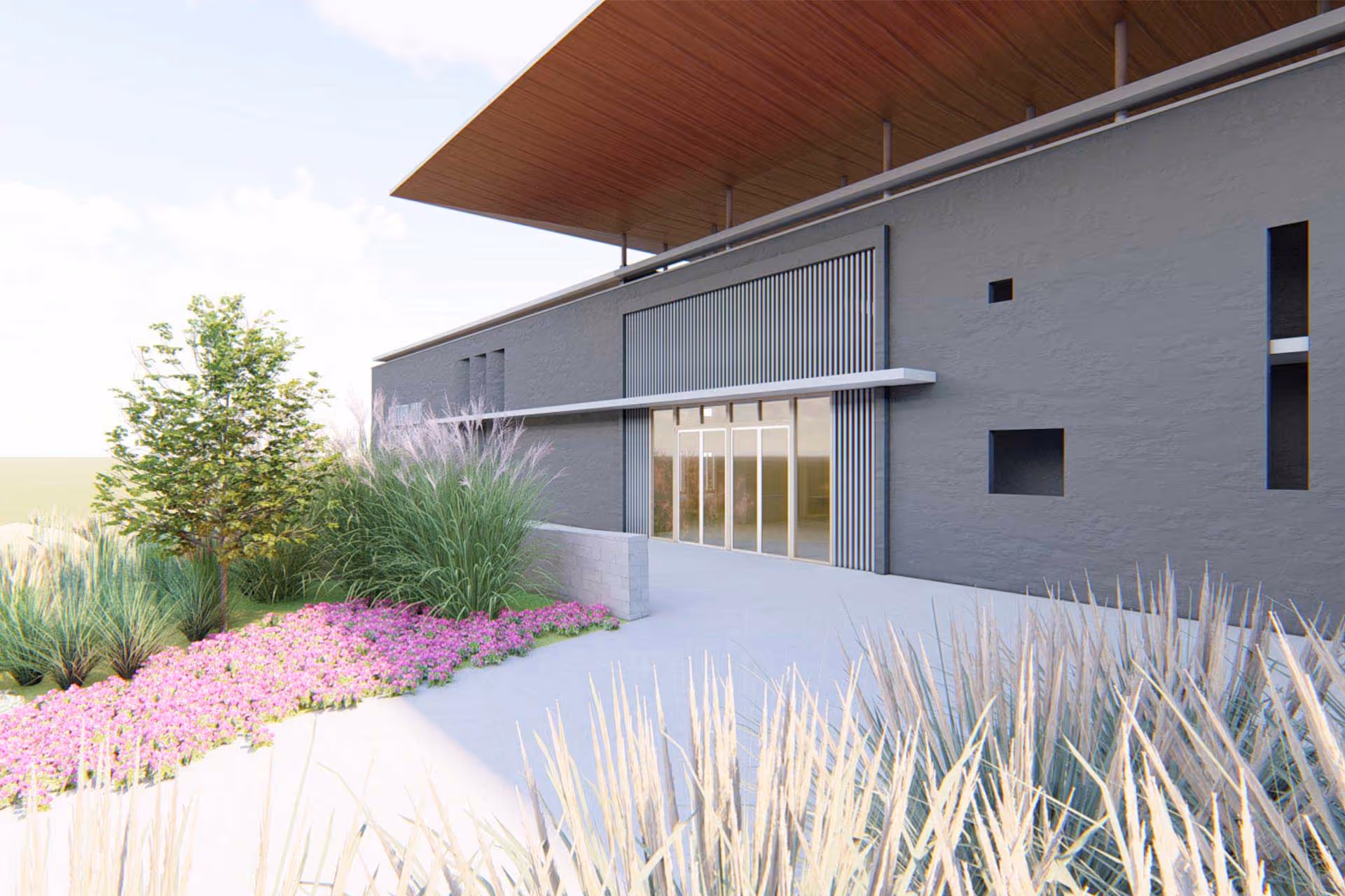 Library Entrance Angle detail