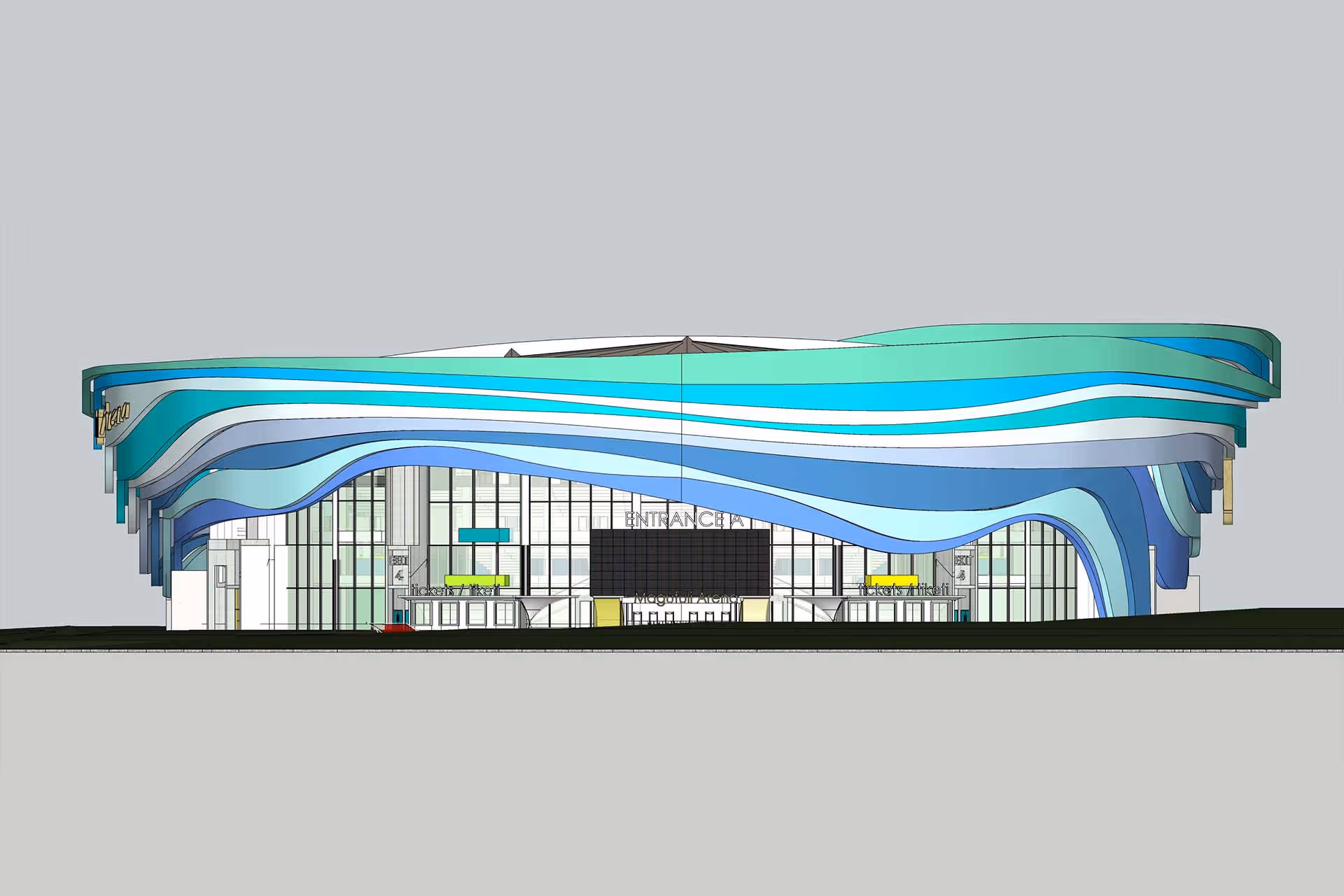 Indoor Arena Elevation Render