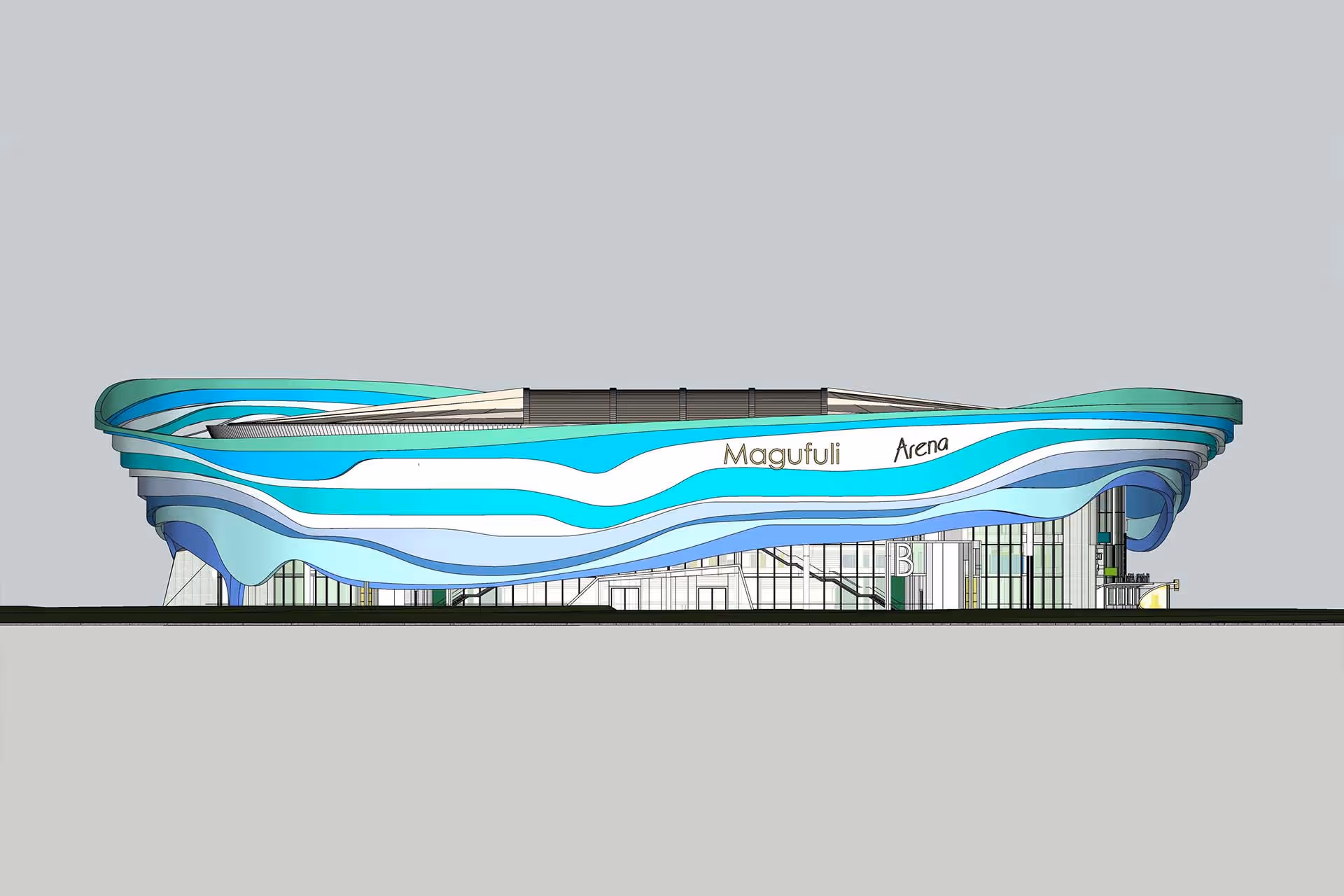 Indoor Arena Elevation Render