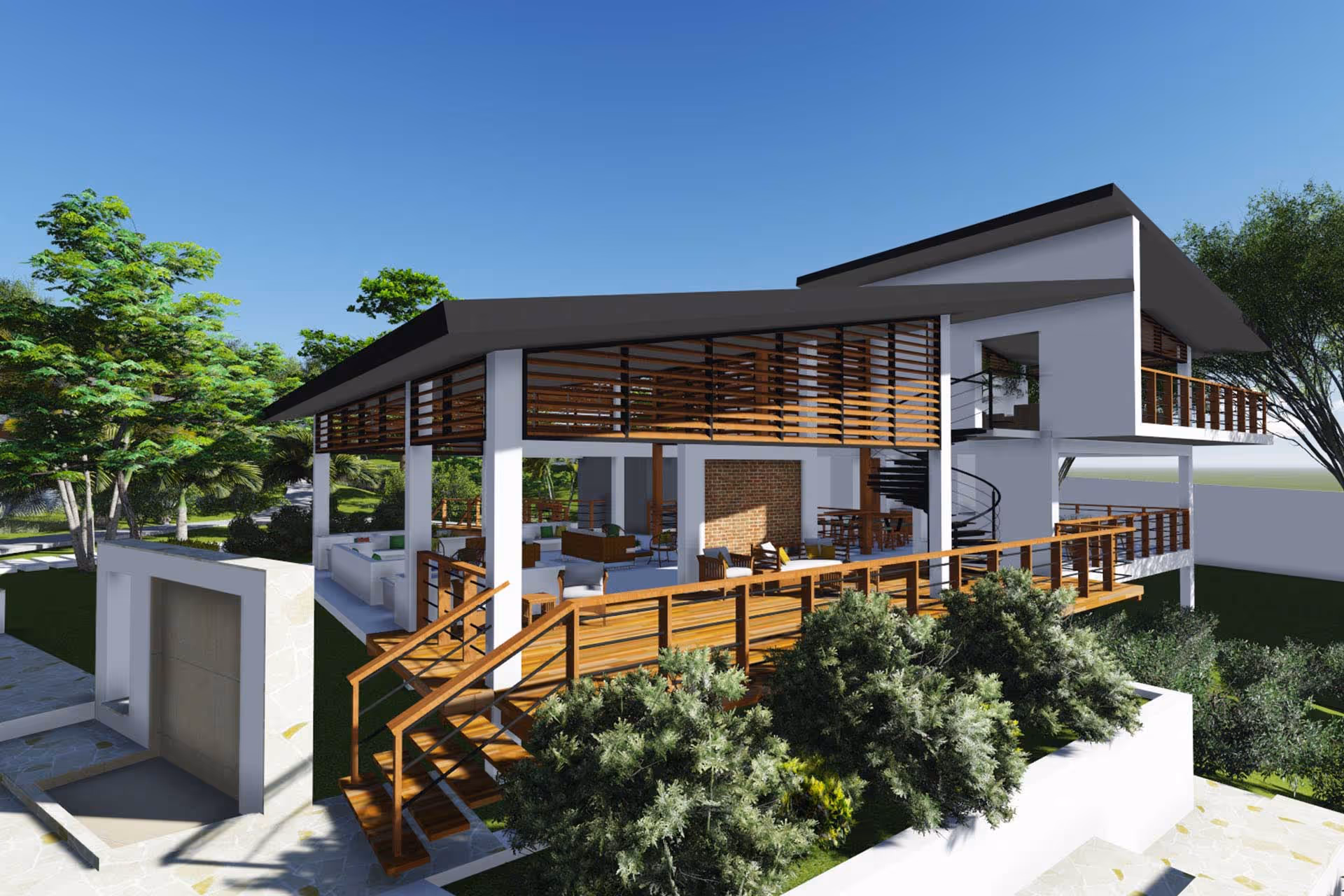 Beach house Complex Back View