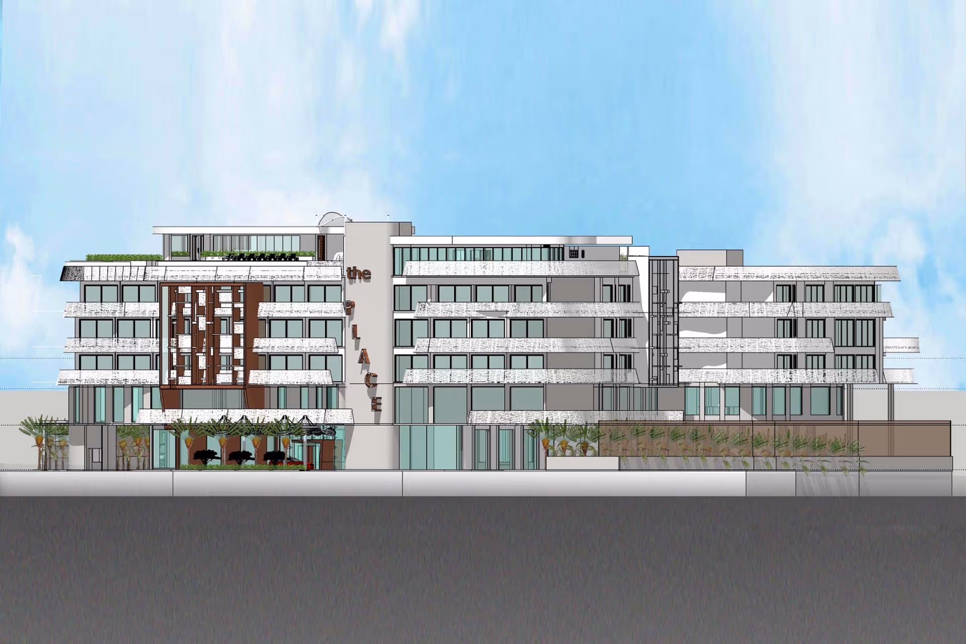 New Serviced Apartment Complex Apartments Elevation
