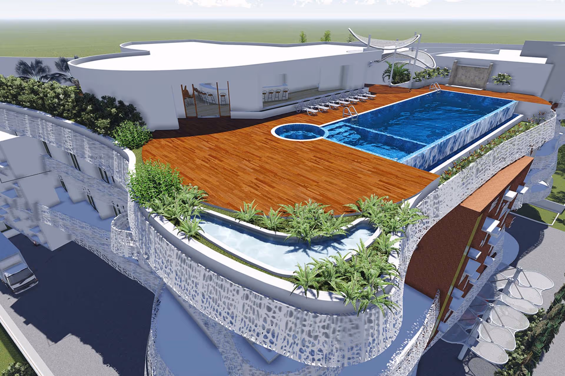 New Serviced Apartment Complex Swimming Pool