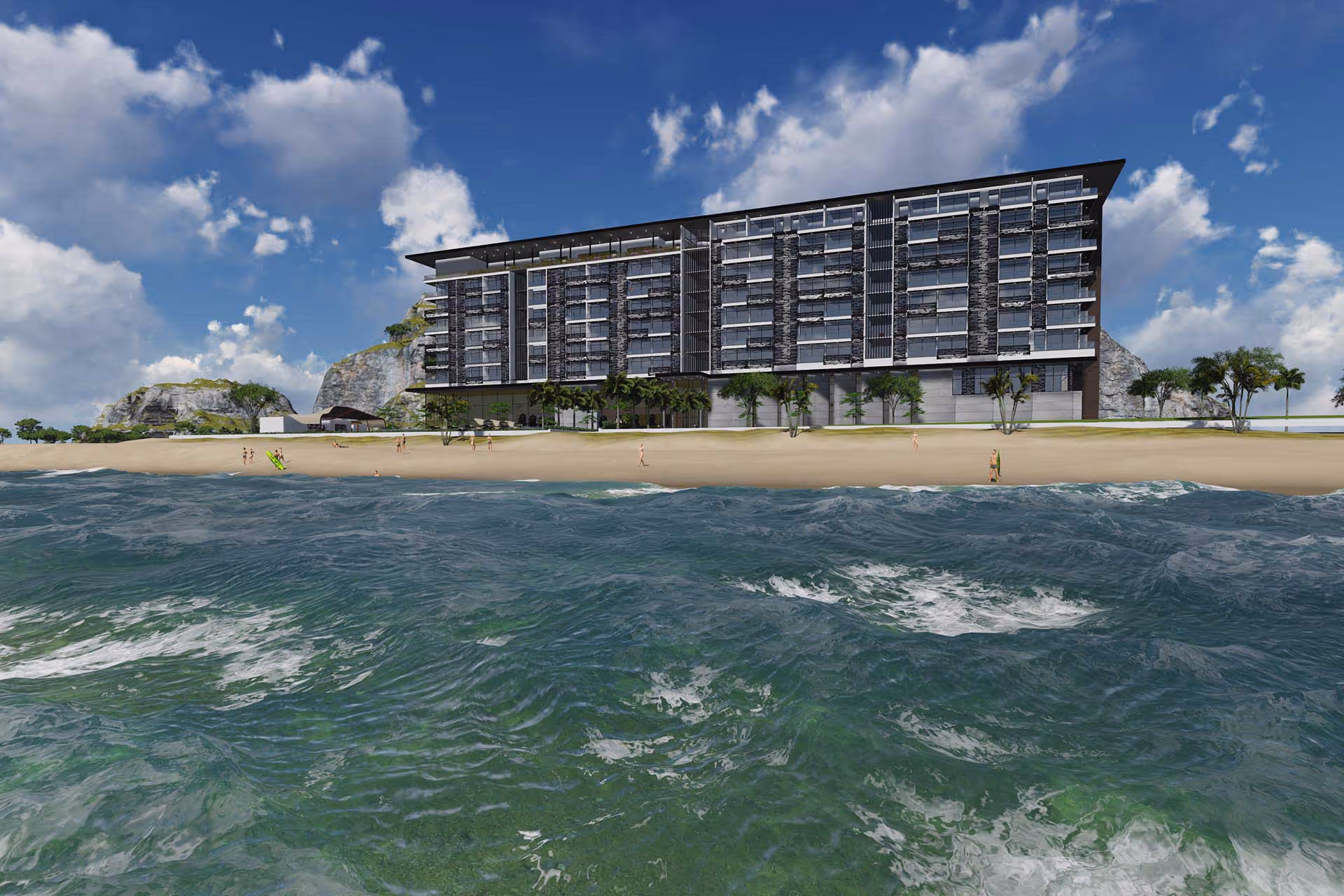 Proposed New Hotel View From Beach