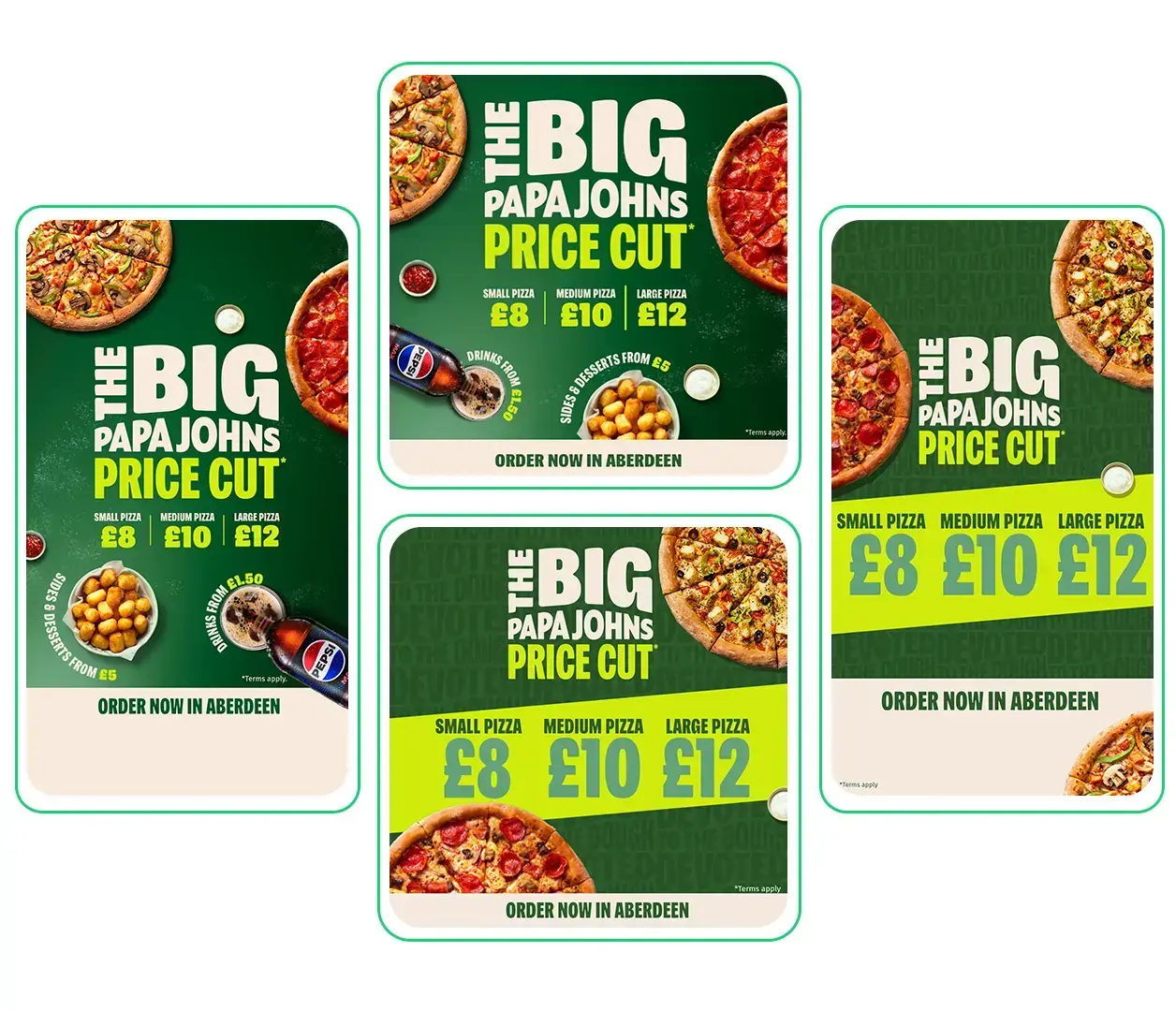 Hunch Papa Johns ad examples