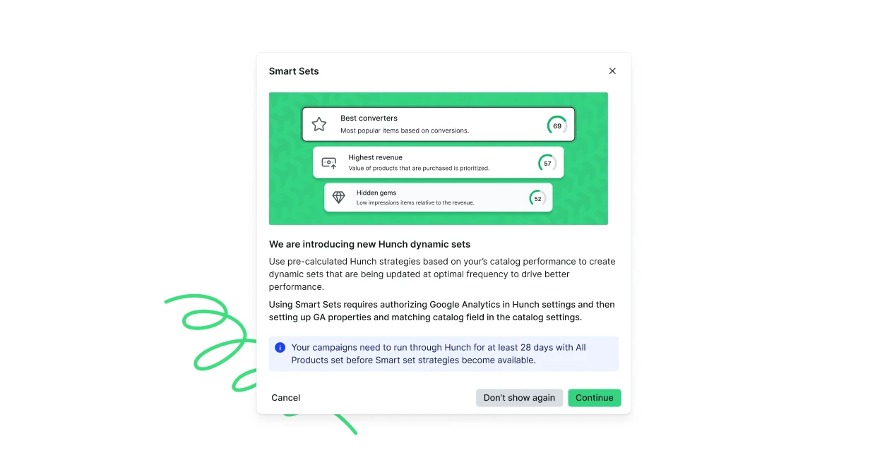 Smart Sets feature in Hunch