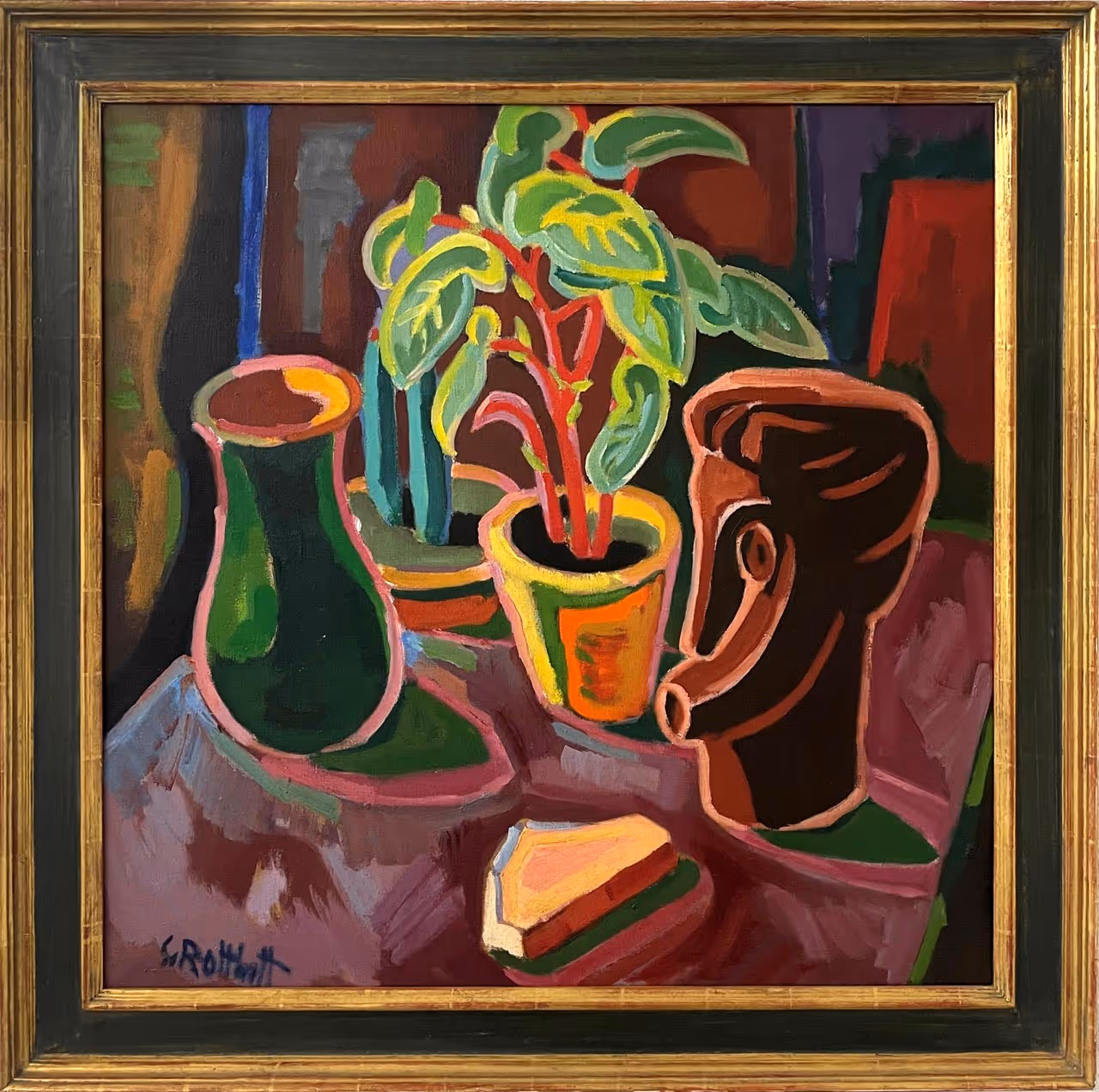 Karl Schmidt Rottluff Stilleben mit Holzplastik 1949