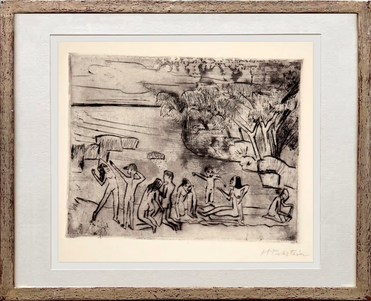 Max Pechstein On the shore