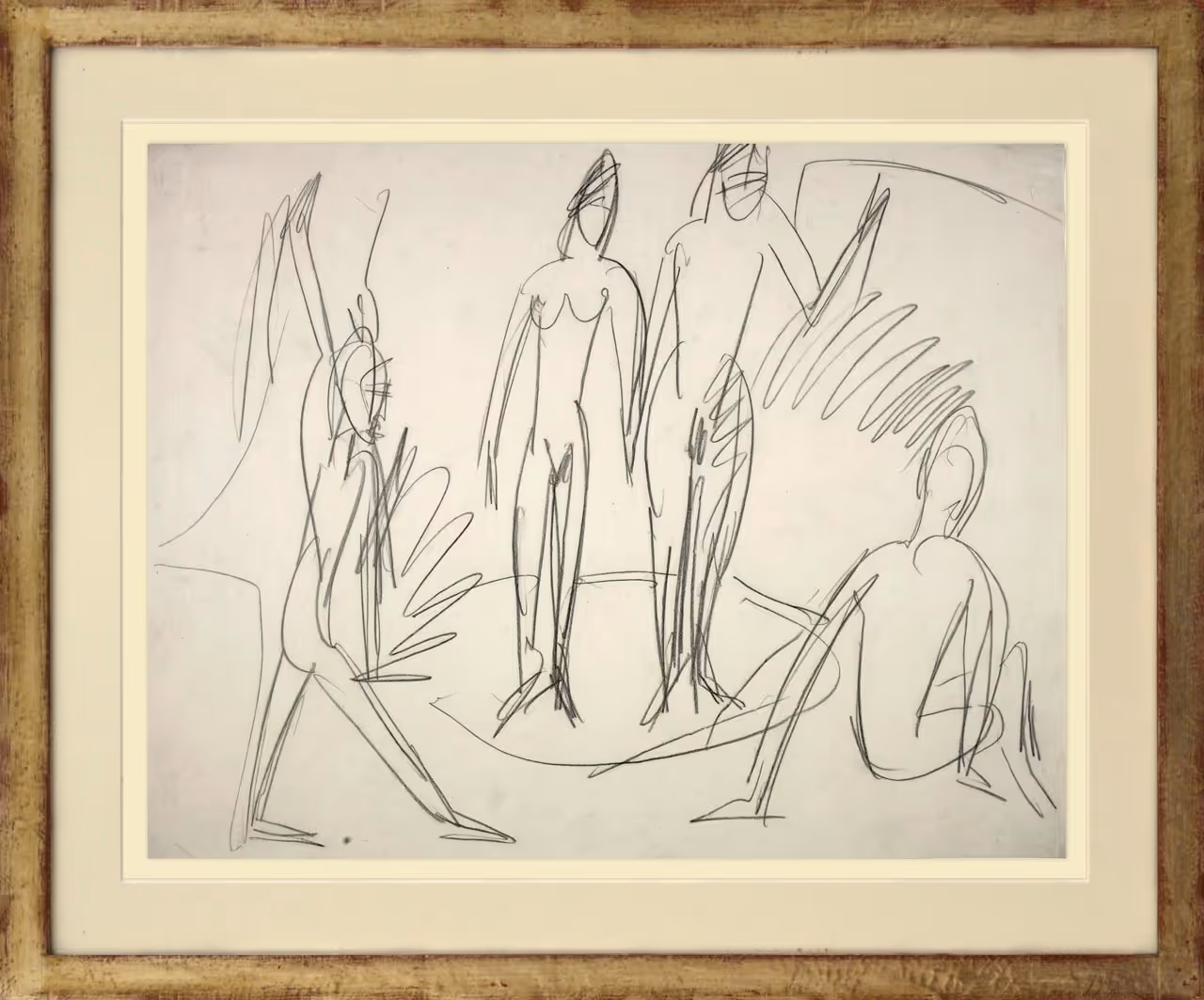 Ernst Ludwig Kirchner Bathers on the Fehmarn beach