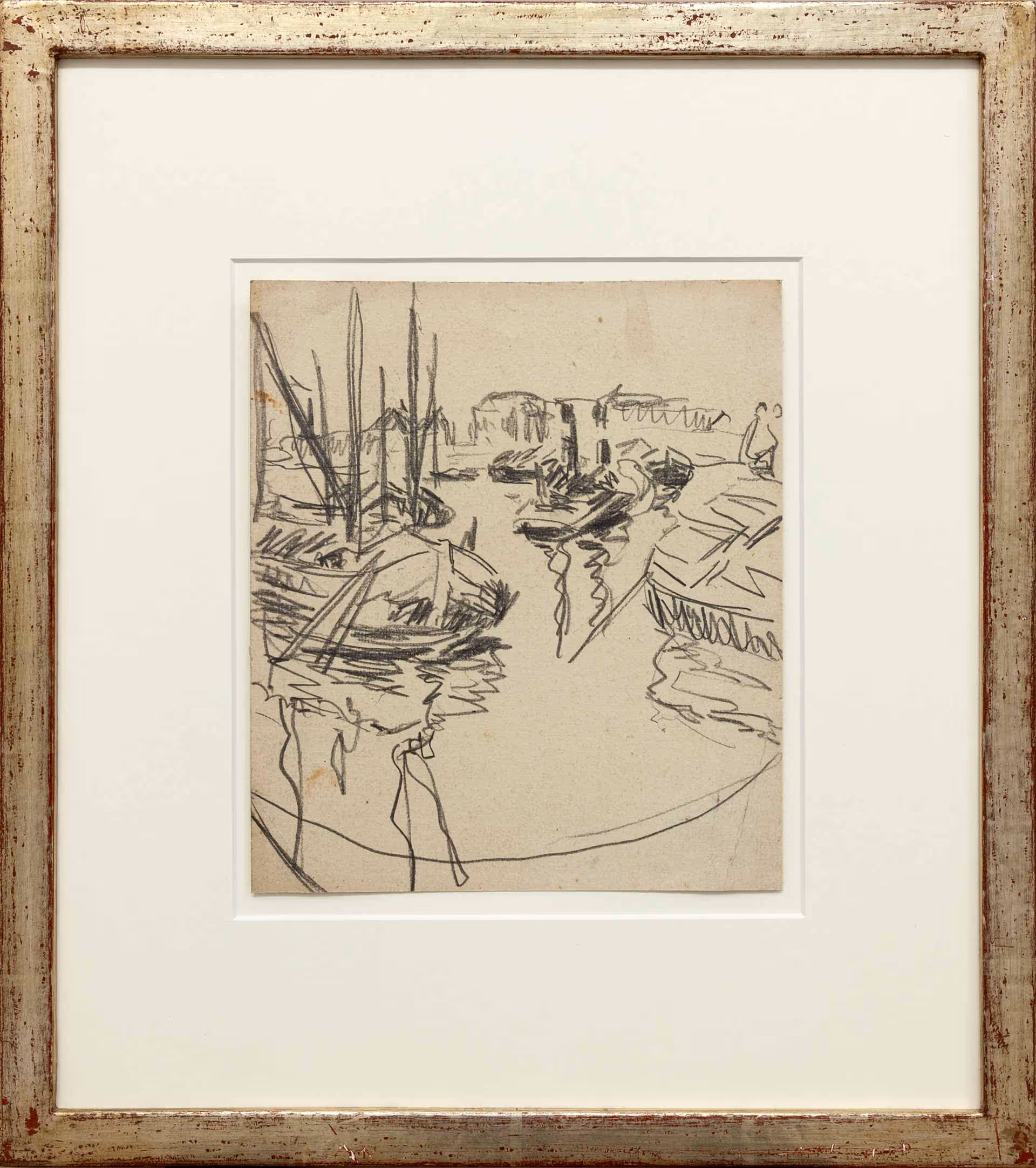 Ernst Ludwig Kirchner Elbe Harbor