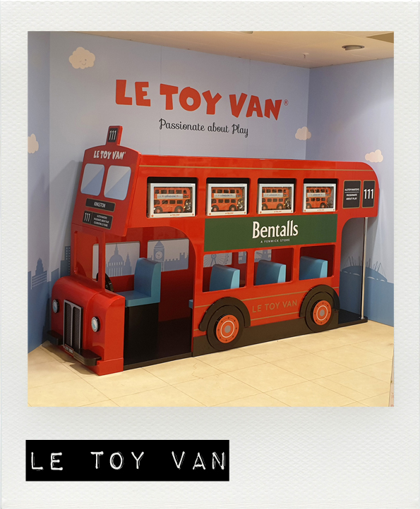 Le Toy Van life size toy bus polaroid.