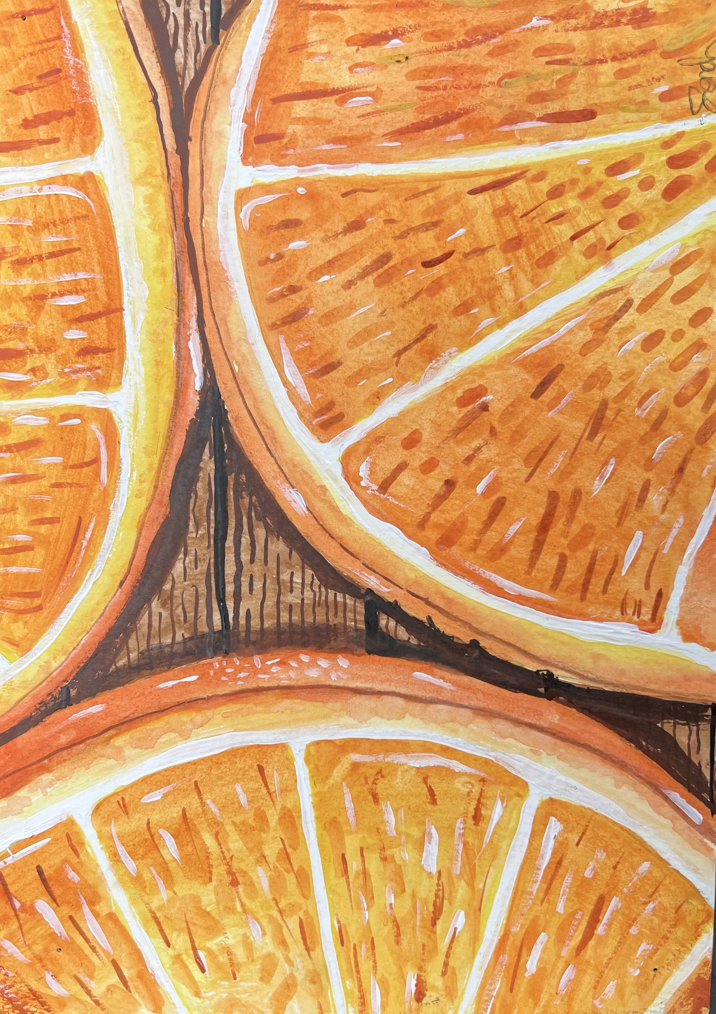 Drawing of a mans hand playing piano