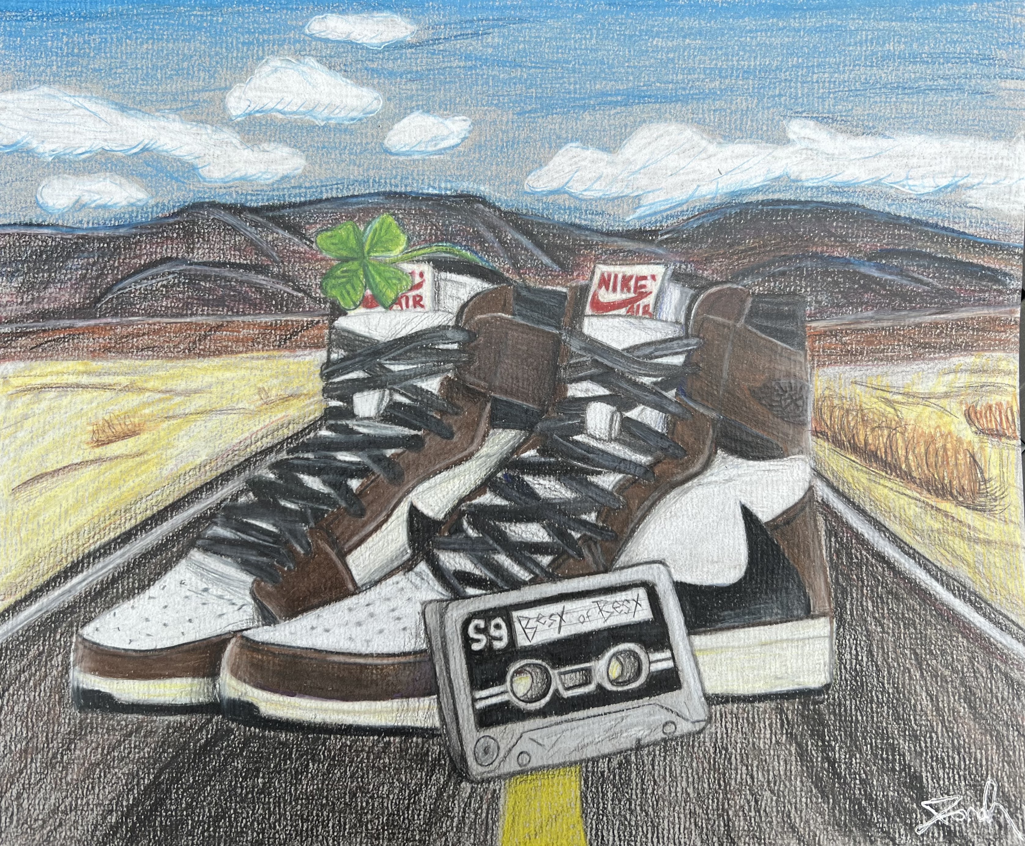 A drawing of Mohamed Ali