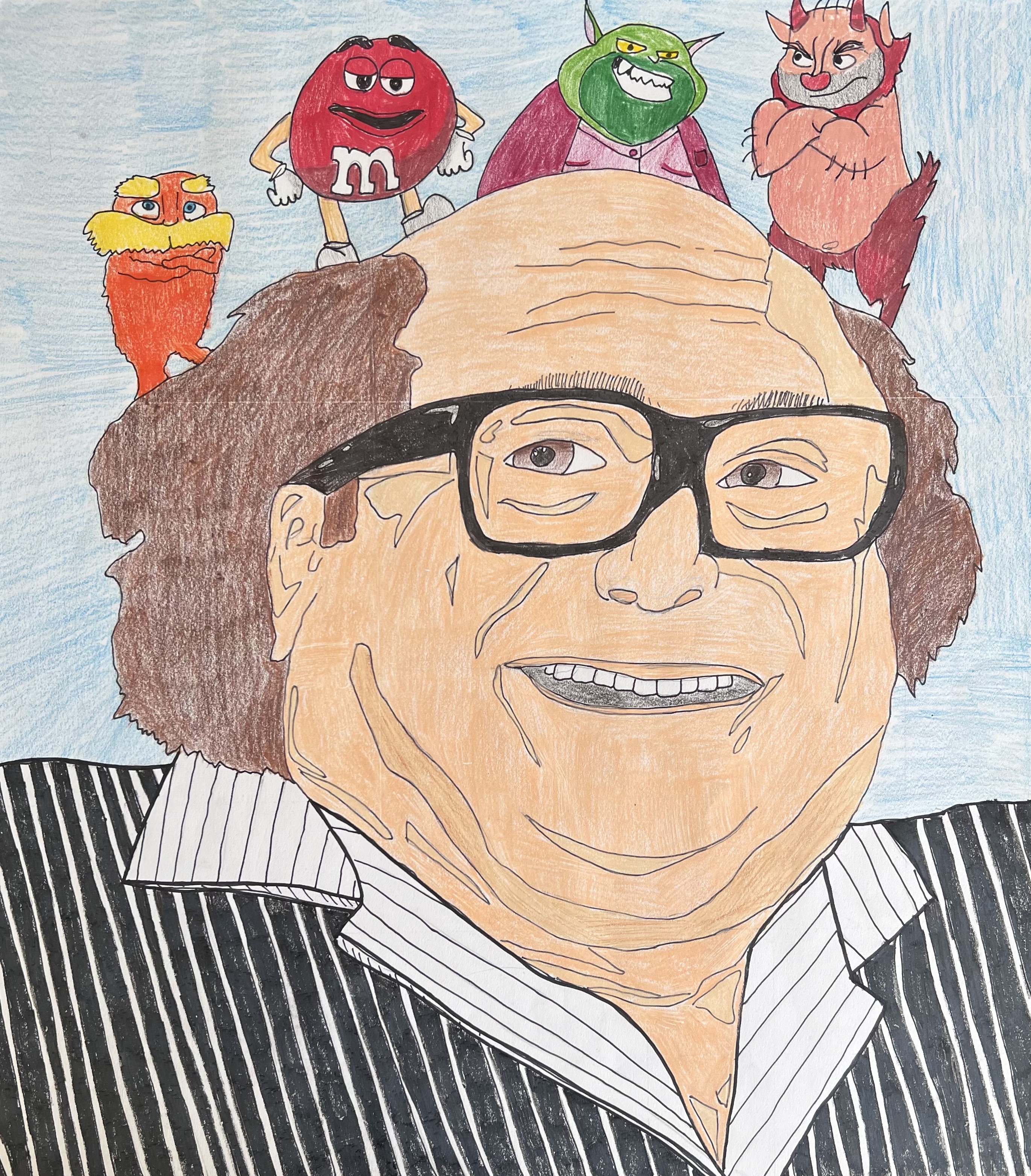 Characters on Danny's shoulder