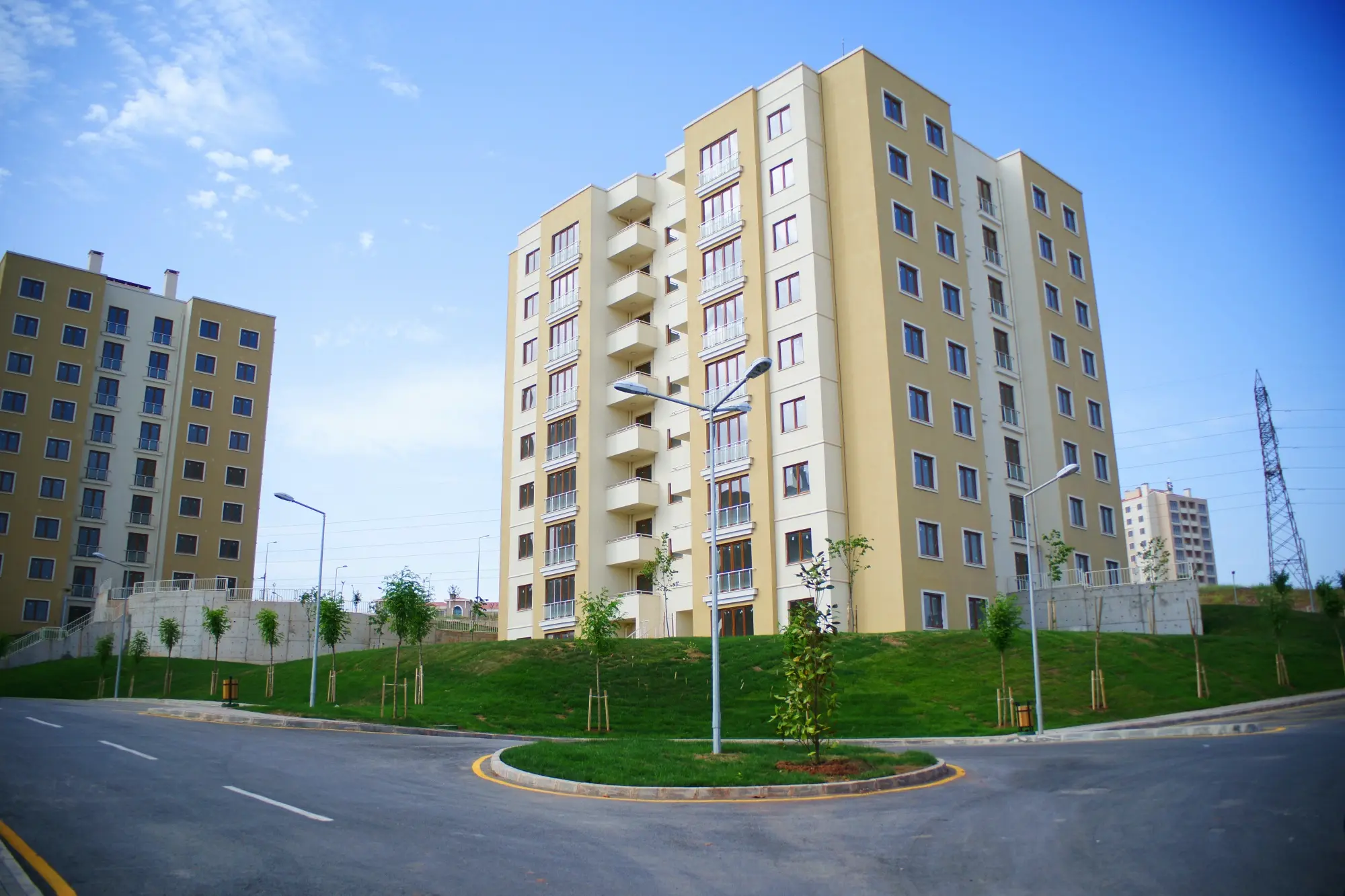 Modern high-rise condo building in North York on a sunny day, illustrating the need for tailored summer cleaning in urban residential spaces with limited storage and higher dust exposure.