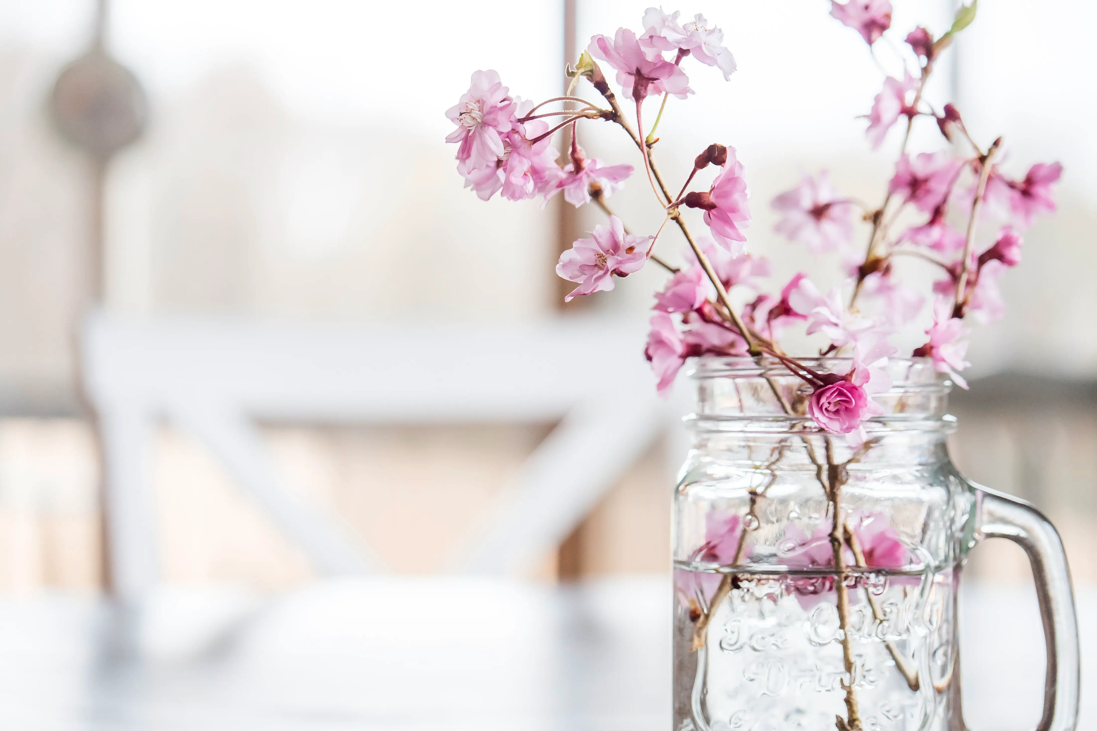 Fresh flowers adding a natural scent to a clean home