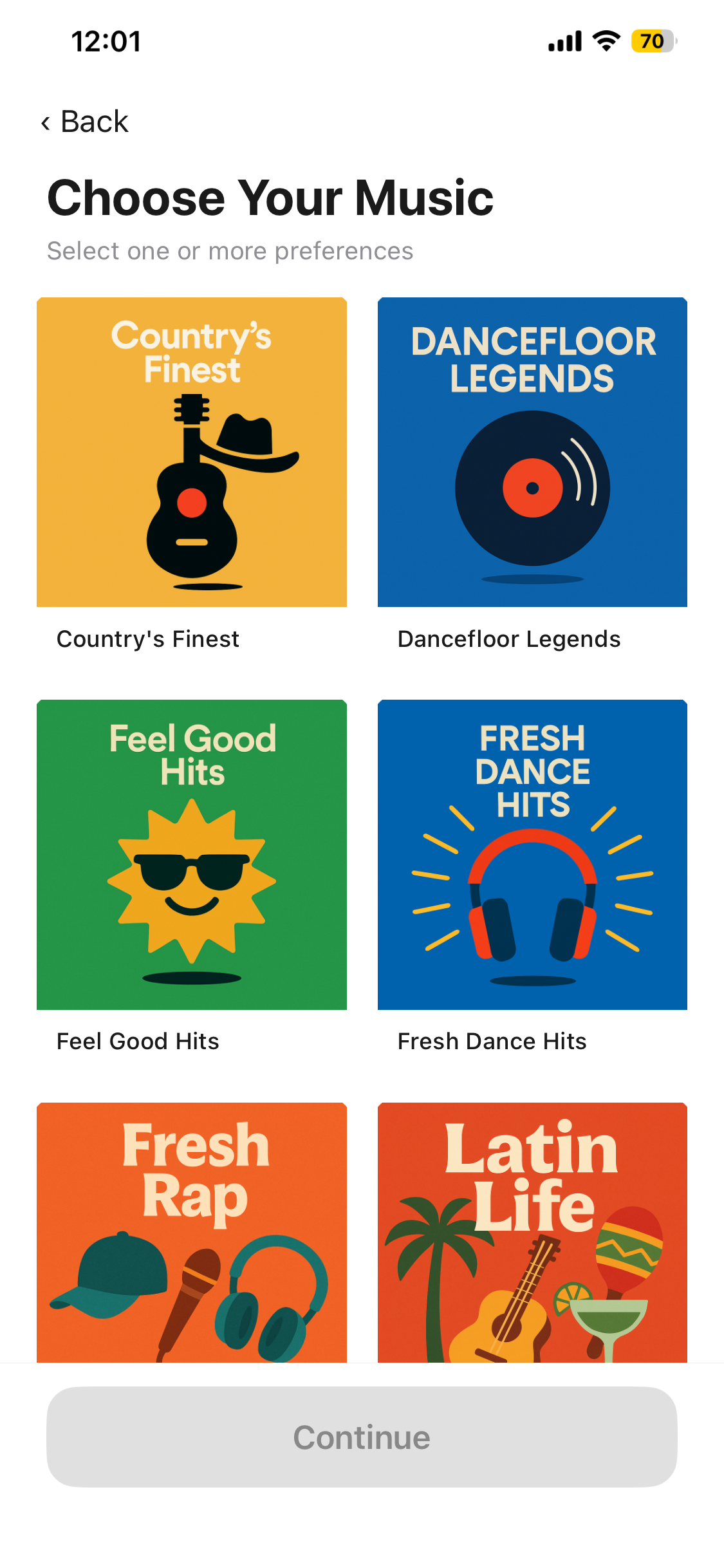 Music preferences