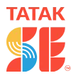 TATAK SE logo with stylized red letters and curved yellow and blue accents.