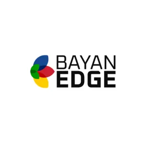 Bayan EDGE logo with colored petal shapes in blue, green, red, and yellow next to the text.