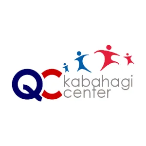 Logo with letters QC and stylized human figures above, alongside the text 'kabahagi center'.