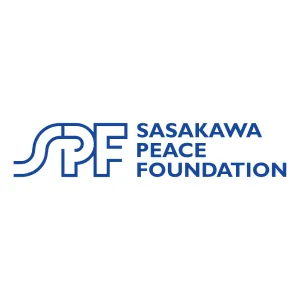 SASAKAWA PEACE FOUNDATION logo with blue stylized SPF initials.