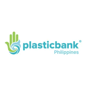 Plastic Bank Philippines logo with a hand and wave icon.