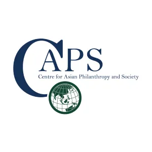 Logo of Centre for Asian Philanthropy and Society with acronym CAPS and a green globe icon.