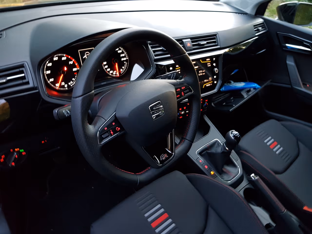Front seat of a Seat car