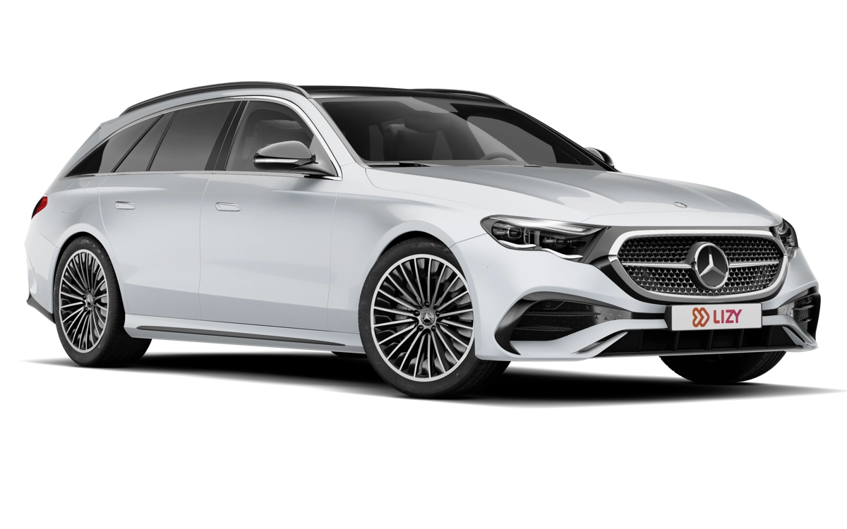 Mercedes E driekwart vooraanzicht