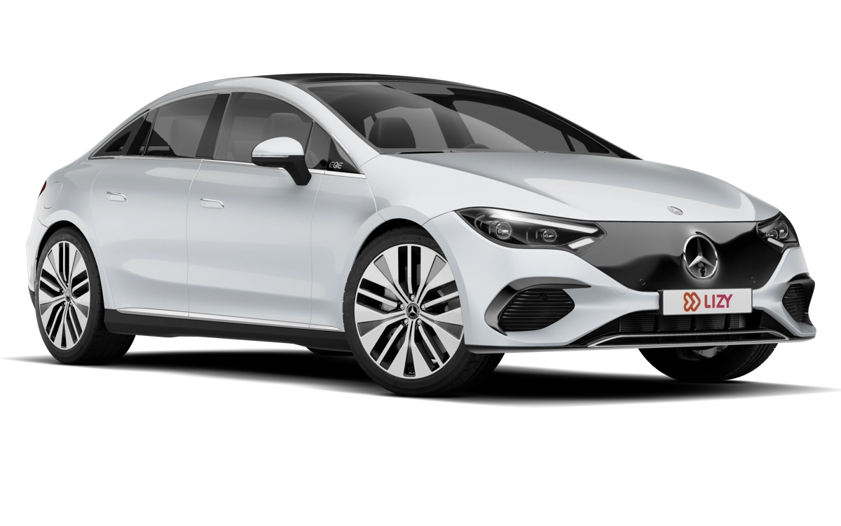 Mercedes EQE driekwart vooraanzicht