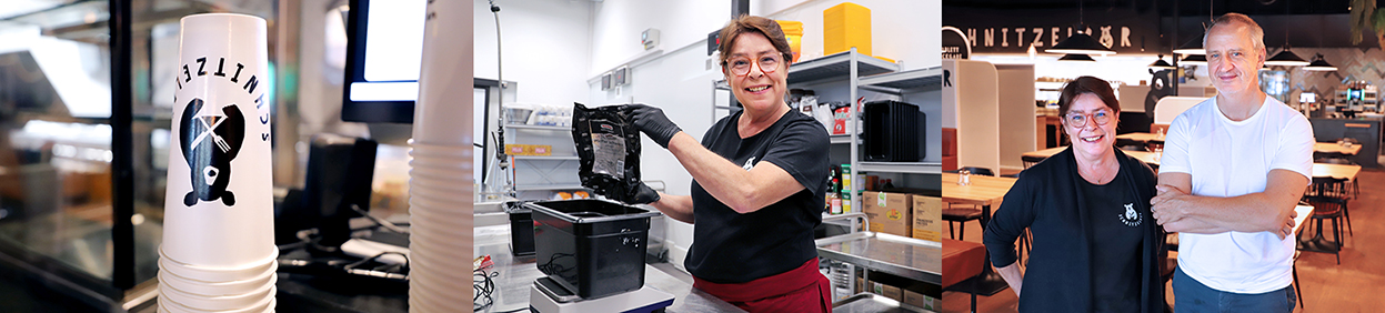 Frau in der Küche beim Arbeiten